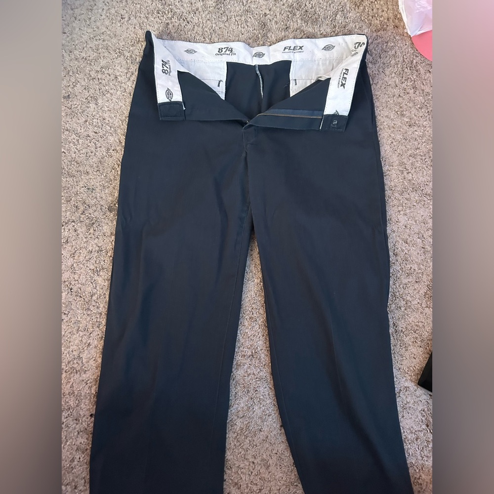 Dickies Black Chinos Classic Straight-Leg Pants